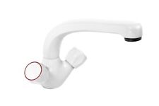 WHITE KITCHEN SINK MIXER TAP MONO DUO HANDLE FULL TURN TAPS SWIVEL SPOUT *FREE**