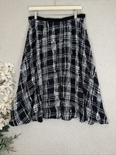 Next Black White Plaid Flared