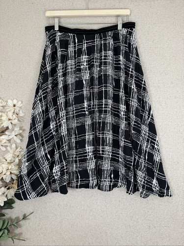 Next black white plaid - black, flared