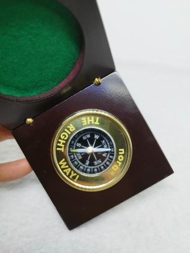 Vintage brass compass - compass, nautical