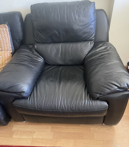 Harveys black leather power - black,