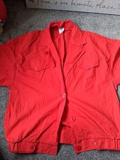 Vintage Old Red Tesco Uniform Size 12