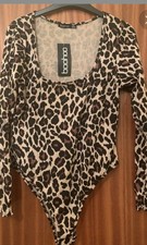 Boo Hoo Leopard Square Neck