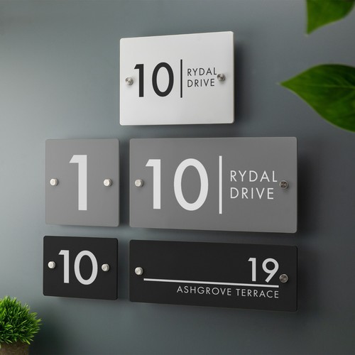 House number sign - house,