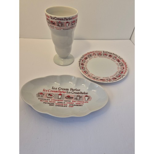 Vintage ice cream parlor - ice, 3pc
