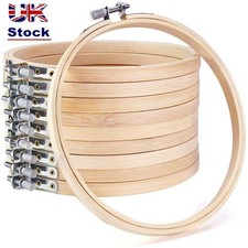 New Bamboo Handmade Cross Stitch Frame Sewing Tools Embroidery Hoop Round Loop