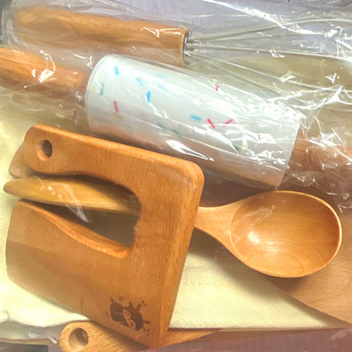 Wooden utensil set8 piece - wooden,
