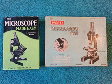 The Microscope Made Easy by A.L. Wells book AND a Merit Microscope Set no. 8