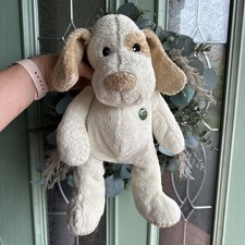 My First Harrods Puppy Dog Cream & Beige Plush Soft Toy Comforter 34cm