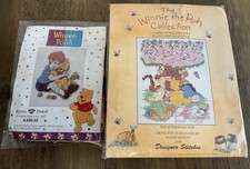 2 Refurbished Winnie The Pooh Cross Stitch Kits