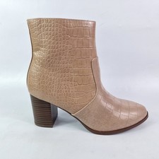 Marks And Spencer Vegan Nude Faux Leather Boots UK 4.5 Standard New