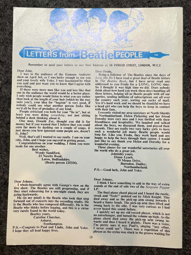 Vintage letters from beatle - letters,