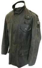 SUPERB BARBOUR COWEN COMMANDO OLIVE WAX ARMY JACKET - C40 - RETAIL PRICE £295