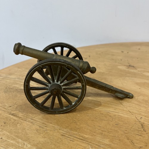Vintage brass field cannon - brass,