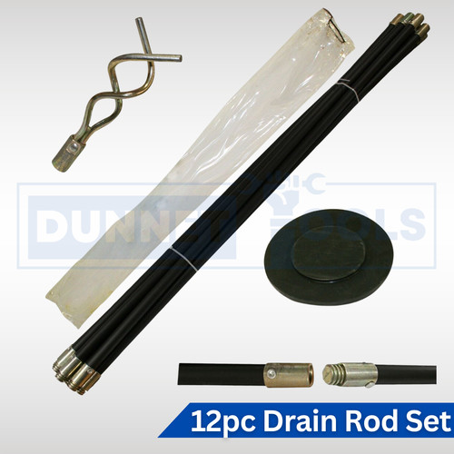 Drain rod set 12pc - rod,