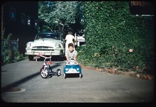 1950s Little Boy Playing Pedal