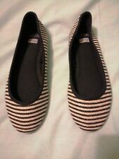 BNWOT  Pumps 5 / 38 Navy & Cream striped TESCO F&F Women's  Flat Shoes