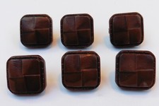 6 x Vintage 18.5mm Brown