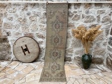 Hand-Woven Oushak Hallway Rug
