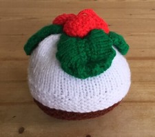 Hand knitted Christmas Pudding