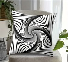 2 pcs Abstract Twisted Black &