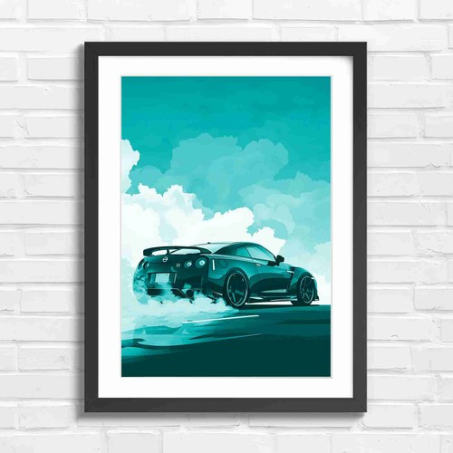 Sports car drift artwork - car,