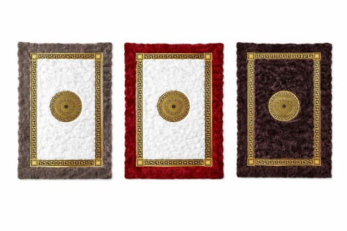 Gold greek key luxurious faux - gold,