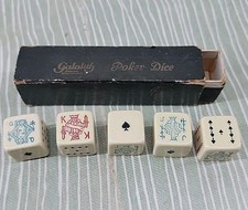 Vintage Set Of 5 Poker Dice