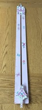 Gisela Graham Pink Wooden Princess Castle Height Chart Wall Hanging