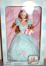 1999 Collector Edt BIRTHDAY WISHES Aqua Dress Vintage Strawberry Blonde Barbie