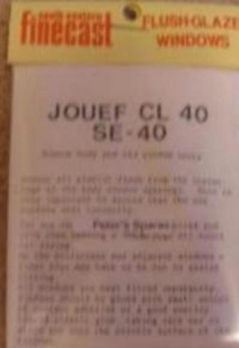 Flushglaze windows jouef - se-40,