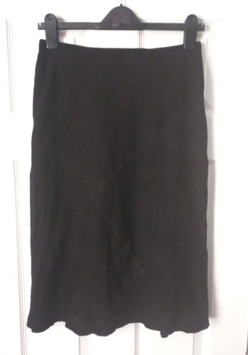 Daks black suede skirt size - black,