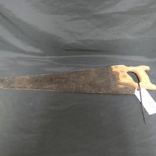 Antique Large Wood saw 64cm with good Blade Solid Carpenters - (9298)