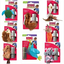 KONG Refillable Catnip Cat Kitten Toys Hedgehog Carrot Beaver Squirrel Carrot