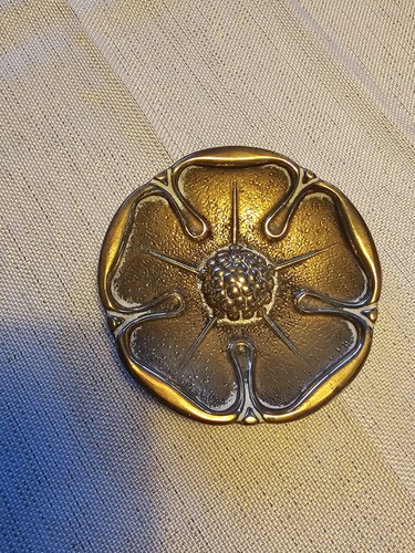 Brass flower trinket dish - flower,