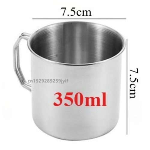 Stainless steel camping mug - camping,