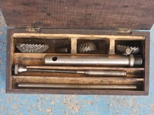 Mann Egerton & Co. Valve Seat Cutter Rare Vintage  Original Wood Box Metal Label