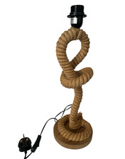 Nautical  Rope-Base Table Lamp 48cm Tall. Base 16.5cm diameter VGC
