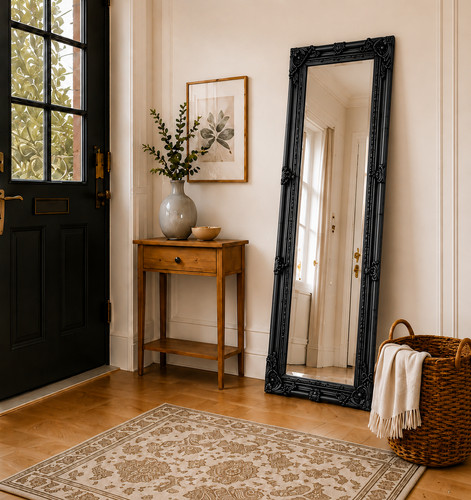 Tall black full length floor - black,