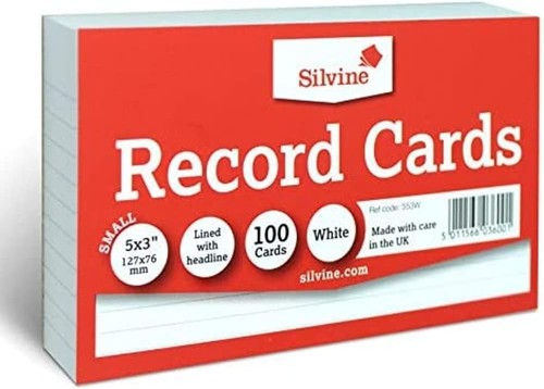 5x3 lined headline cards - 5x3”,