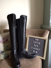 STUART WEITZMAN For RUSSELL & BROMLEY 50 50 Boots in Black. US 6.5
