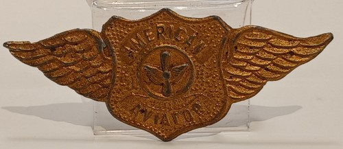 Antique american avator badge - antique,