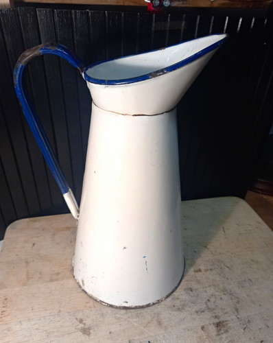 Vintage white blue glossy - white,