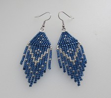 Seed Bead Fringe Earrings
