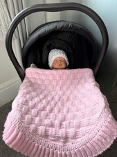 Hand Knitted Baby Car Seat