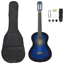 Blue 1/2 Size Classical Guitar Starter Kit – Bag, Strap, Picks, Tuner, Strings