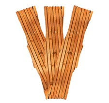 3X Garden Gardeners Tan Wood Coloured Wooden Expanding Expandable trellis 6x2ft