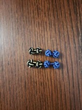 Cufflinks, 2 pairs knotted