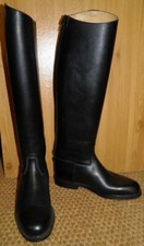 Vintage Rectiligne Black Leather Cotswold Riding Boots Size 40/UK 6.5 Narrow Std