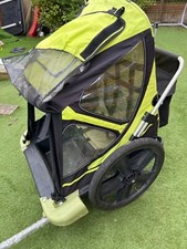 Bellelli Taxi 2 Seater Bike Trailer Pull Along Buggy Green Used £350 Free UK Del